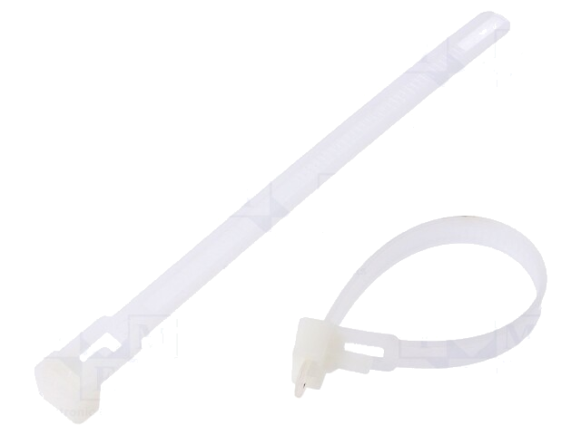 Kabelbinder; losmaakbaar; L: 125mm; W: 7,2mm; polyamide; 222N Kabelbinder; losmaakbaar; L: 125mm; W: 7,2mm; polyamide; 222N